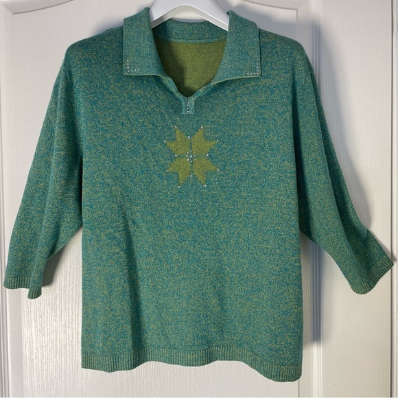 1980's polo knit...with rhinestones! - Picture 3 of 11